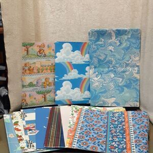 Vintage wrapping paper lot